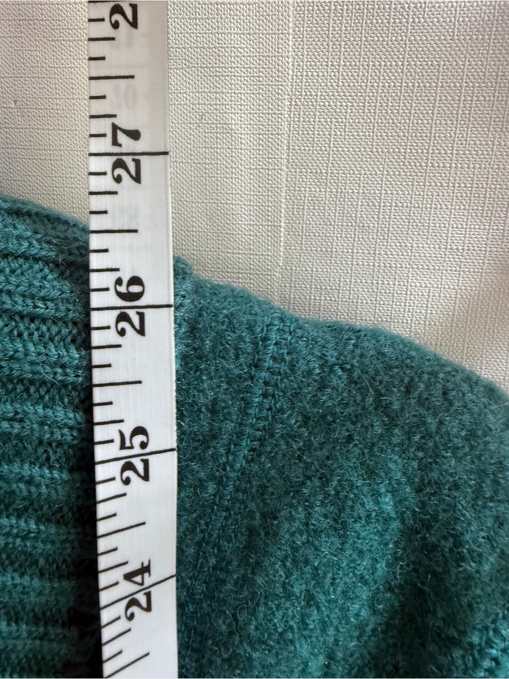 Dara Adorned in Ohio 100% Wool Teal Embroidered Floral Cardigan Size S - Picture 7 of 7